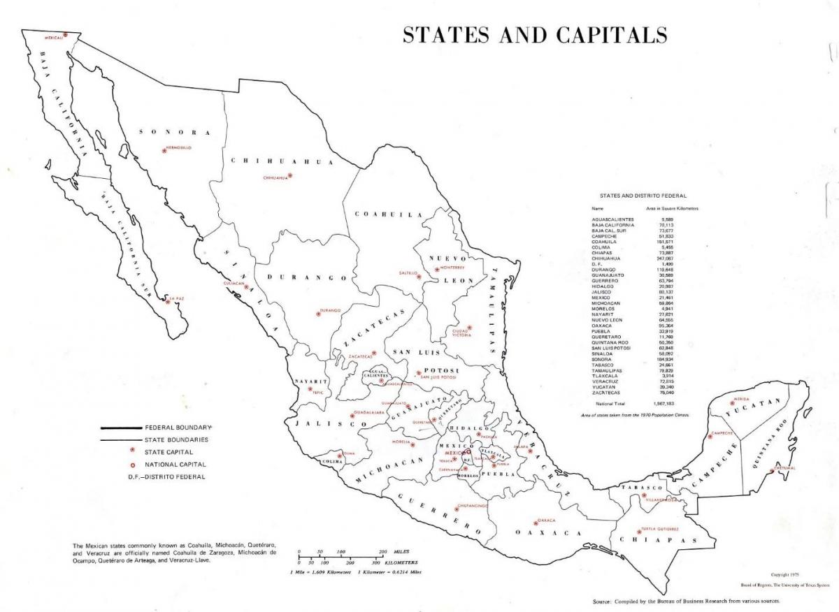 ਲੇਬਲ ਦਾ ਨਕਸ਼ਾ ਮੈਕਸੀਕੋ