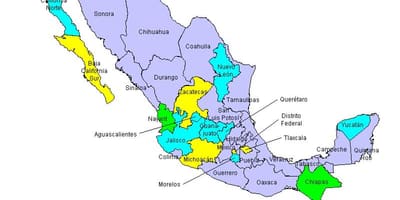 ਨਕਸ਼ਾ ਦੇ Mexicos ਰਾਜ
